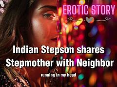 继子和邻居在印度色情片中探索禁忌性行为